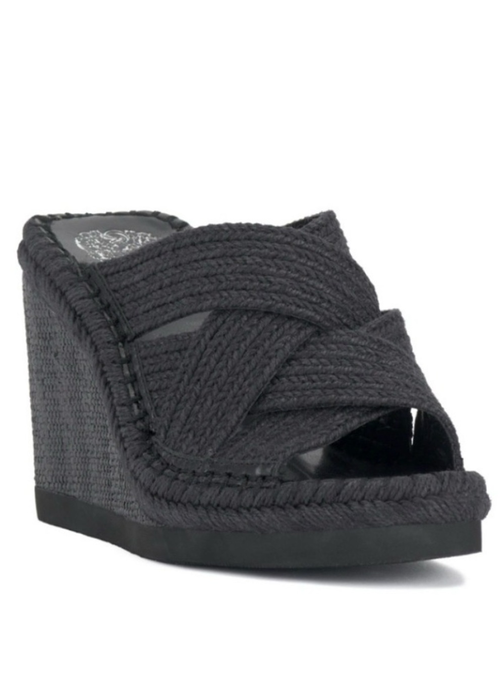 NWOT Vince Camuto Bailah Woven Rope Platform Wedge Slide Sandals - size 8 - $120